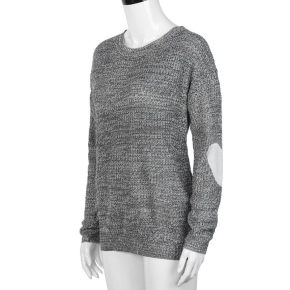 Heart Patch Chunky Knit Pullover Sweater - Picture 4 of 7